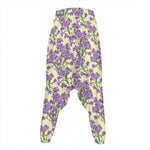 Watercolor Lavender Pattern Print Hammer Pants