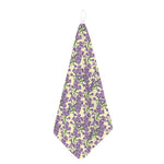 Watercolor Lavender Pattern Print Hand Towel