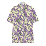Watercolor Lavender Pattern Print Hawaiian Shirt