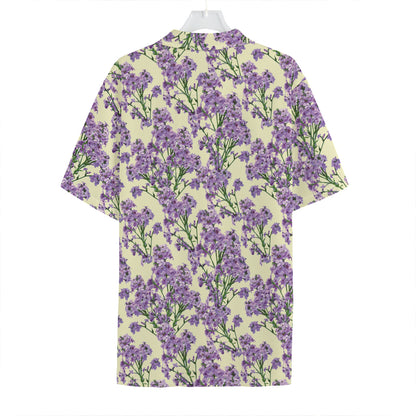 Watercolor Lavender Pattern Print Hawaiian Shirt