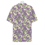 Watercolor Lavender Pattern Print Hawaiian Shirt