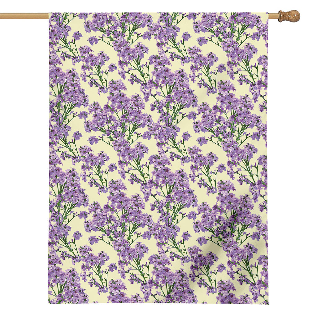 Watercolor Lavender Pattern Print House Flag