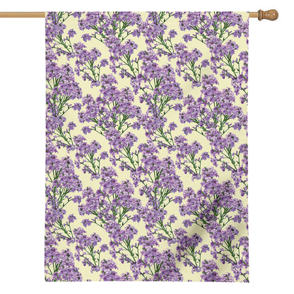 Watercolor Lavender Pattern Print House Flag