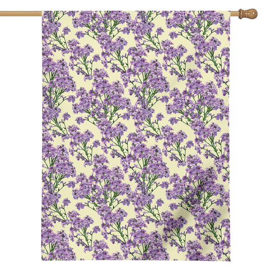 Watercolor Lavender Pattern Print House Flag