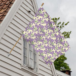 Watercolor Lavender Pattern Print House Flag