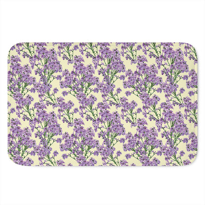 Watercolor Lavender Pattern Print Indoor Door Mat