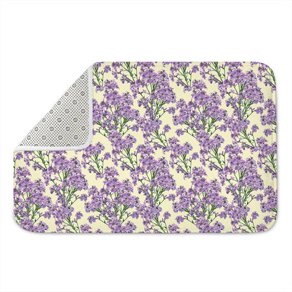 Watercolor Lavender Pattern Print Indoor Door Mat