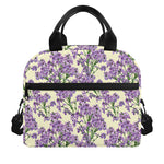Watercolor Lavender Pattern Print Insulated Lunch Bag