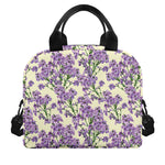 Watercolor Lavender Pattern Print Insulated Lunch Bag