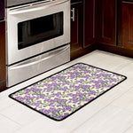 Watercolor Lavender Pattern Print Kitchen Mat