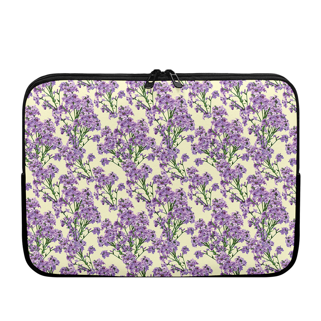 Watercolor Lavender Pattern Print Laptop Sleeve