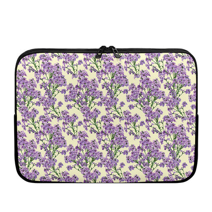 Watercolor Lavender Pattern Print Laptop Sleeve
