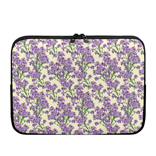 Watercolor Lavender Pattern Print Laptop Sleeve