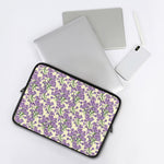 Watercolor Lavender Pattern Print Laptop Sleeve