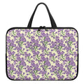 Watercolor Lavender Pattern Print Laptop Sleeve With Handle