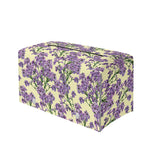 Watercolor Lavender Pattern Print Leather Tissue Box Cover