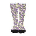 Watercolor Lavender Pattern Print Long Socks
