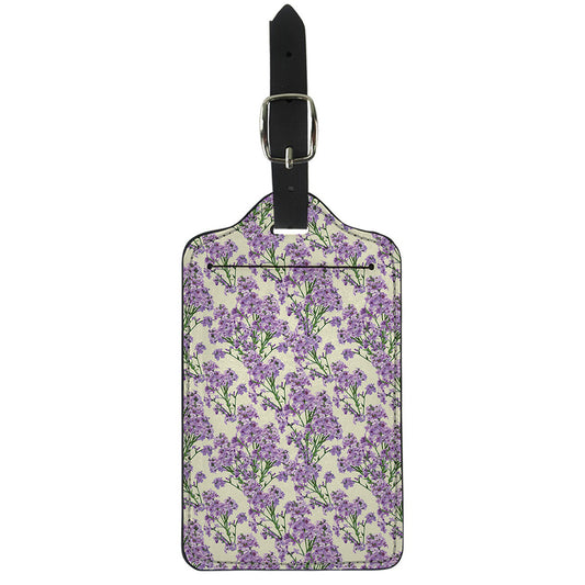 Watercolor Lavender Pattern Print Luggage Tag