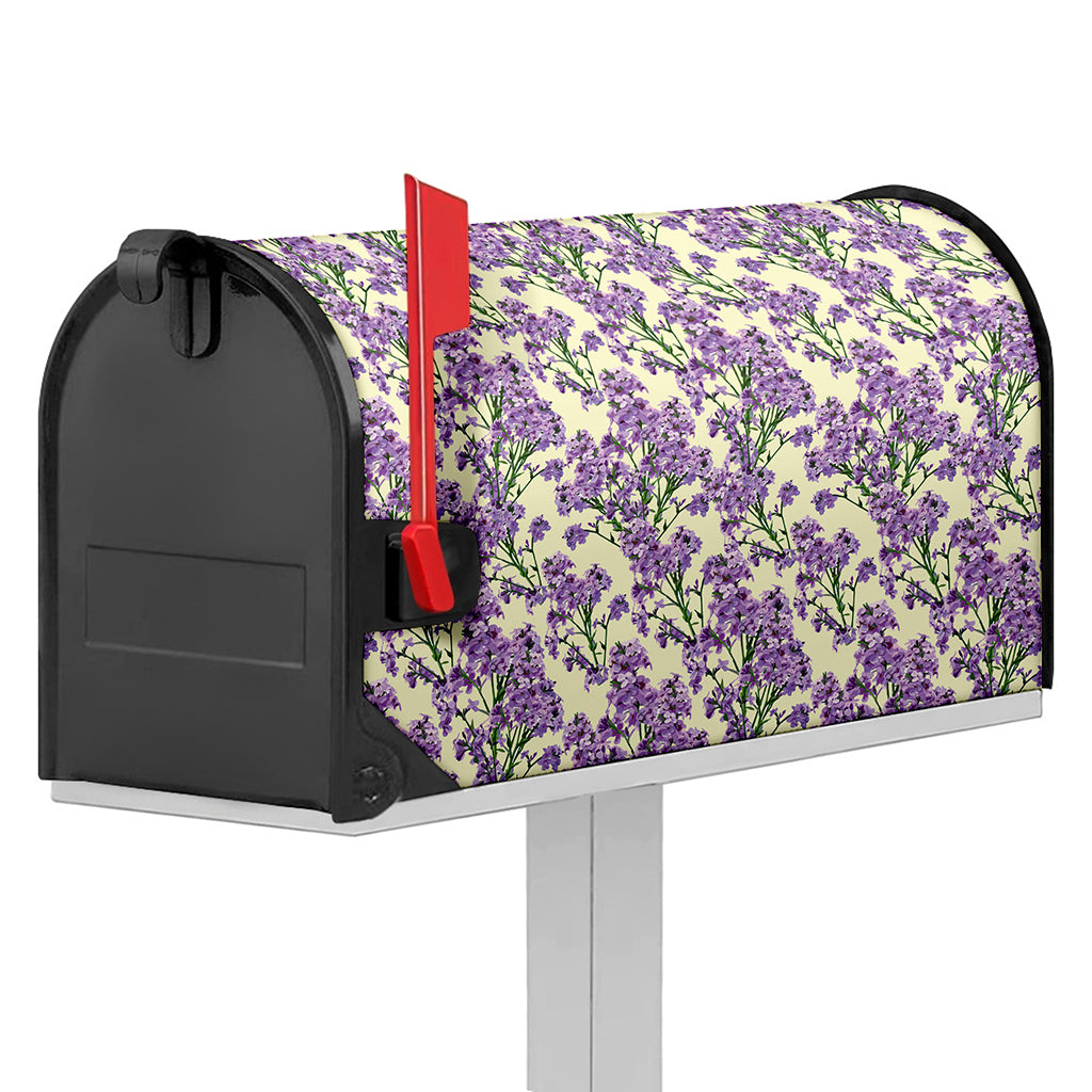 Watercolor Lavender Pattern Print Mailbox Cover