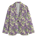 Watercolor Lavender Pattern Print Men's Blazer