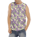 Watercolor Lavender Pattern Print Men's Fitness Tank Top