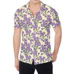 Watercolor Lavender Pattern Print Men's Shirt