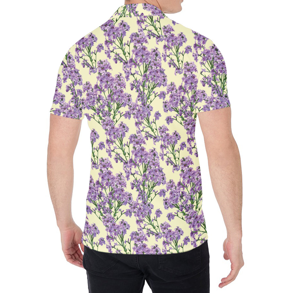 Watercolor Lavender Pattern Print Men's Shirt