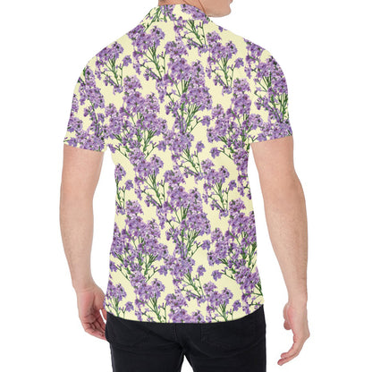 Watercolor Lavender Pattern Print Men's Shirt