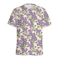 Watercolor Lavender Pattern Print Men's Athletic T-Shirt