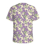 Watercolor Lavender Pattern Print Men's Sports T-Shirt