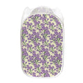 Watercolor Lavender Pattern Print Mesh Laundry Hamper