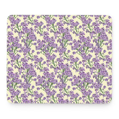 Watercolor Lavender Pattern Print Mouse Pad