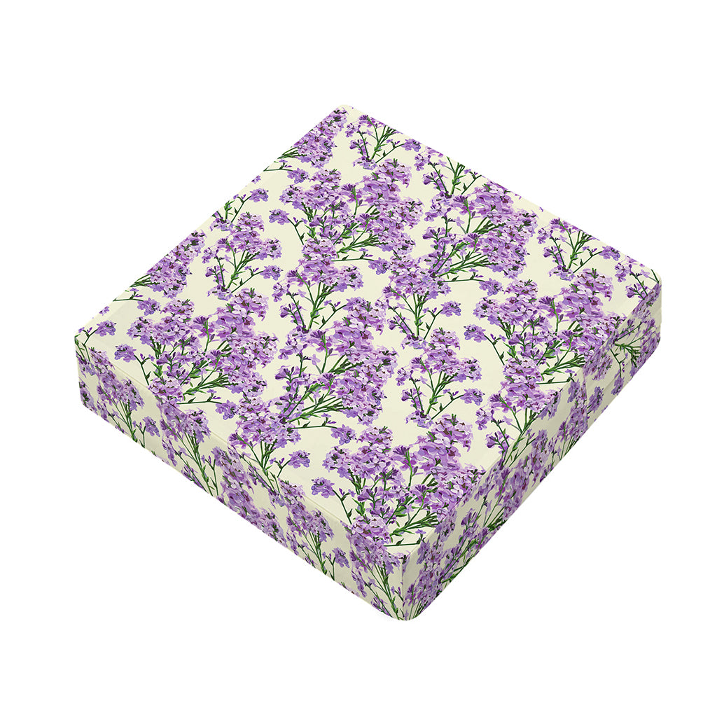 Watercolor Lavender Pattern Print Outdoor Seat Cushion Cover