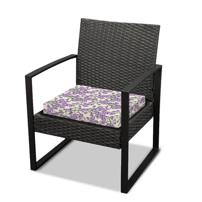 Watercolor Lavender Pattern Print Outdoor Seat Cushion Cover