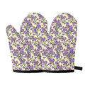 Watercolor Lavender Pattern Print Oven Mitts