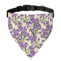Watercolor Lavender Pattern Print Over The Collar Dog Bandana