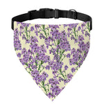 Watercolor Lavender Pattern Print Over The Collar Dog Bandana