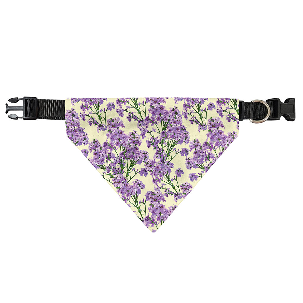 Watercolor Lavender Pattern Print Over The Collar Dog Bandana