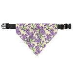 Watercolor Lavender Pattern Print Over The Collar Dog Bandana