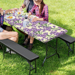 Watercolor Lavender Pattern Print Picnic Table Cover
