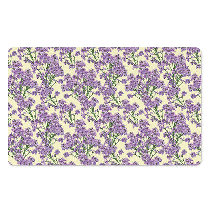 Watercolor Lavender Pattern Print Polyester Doormat