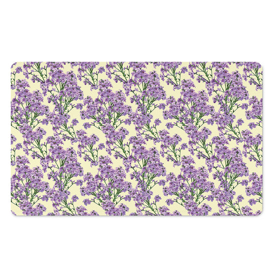 Watercolor Lavender Pattern Print Polyester Doormat