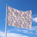 Watercolor Lavender Pattern Print Polyester Flag