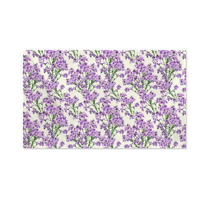 Watercolor Lavender Pattern Print Polyester Flag