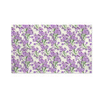 Watercolor Lavender Pattern Print Polyester Flag