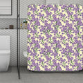 Watercolor Lavender Pattern Print Polyester Shower Curtain