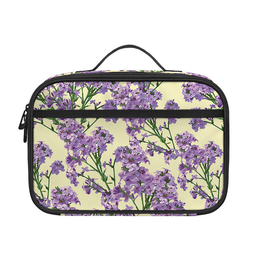 Watercolor Lavender Pattern Print Portable Lunch Bag