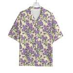 Watercolor Lavender Pattern Print Rayon Hawaiian Shirt