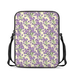 Watercolor Lavender Pattern Print Rectangular Crossbody Bag