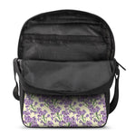 Watercolor Lavender Pattern Print Rectangular Crossbody Bag